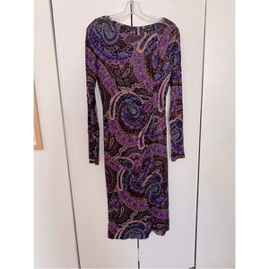 Etro slinky long sleeve midi dress